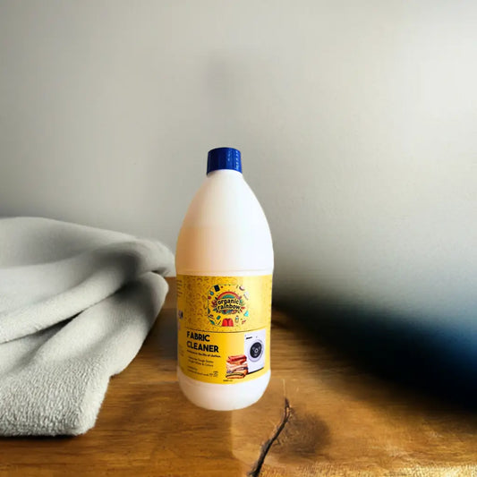 Detailed view of natural fabric cleaner label on Organic Rainbow Fabric Cleaner 2L