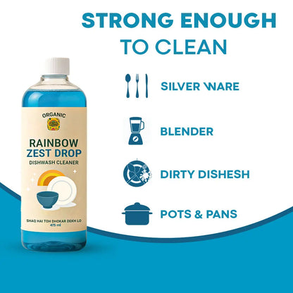 Organic Rainbow Zest Drop - Dish wash Cleaner Organic Rainbow