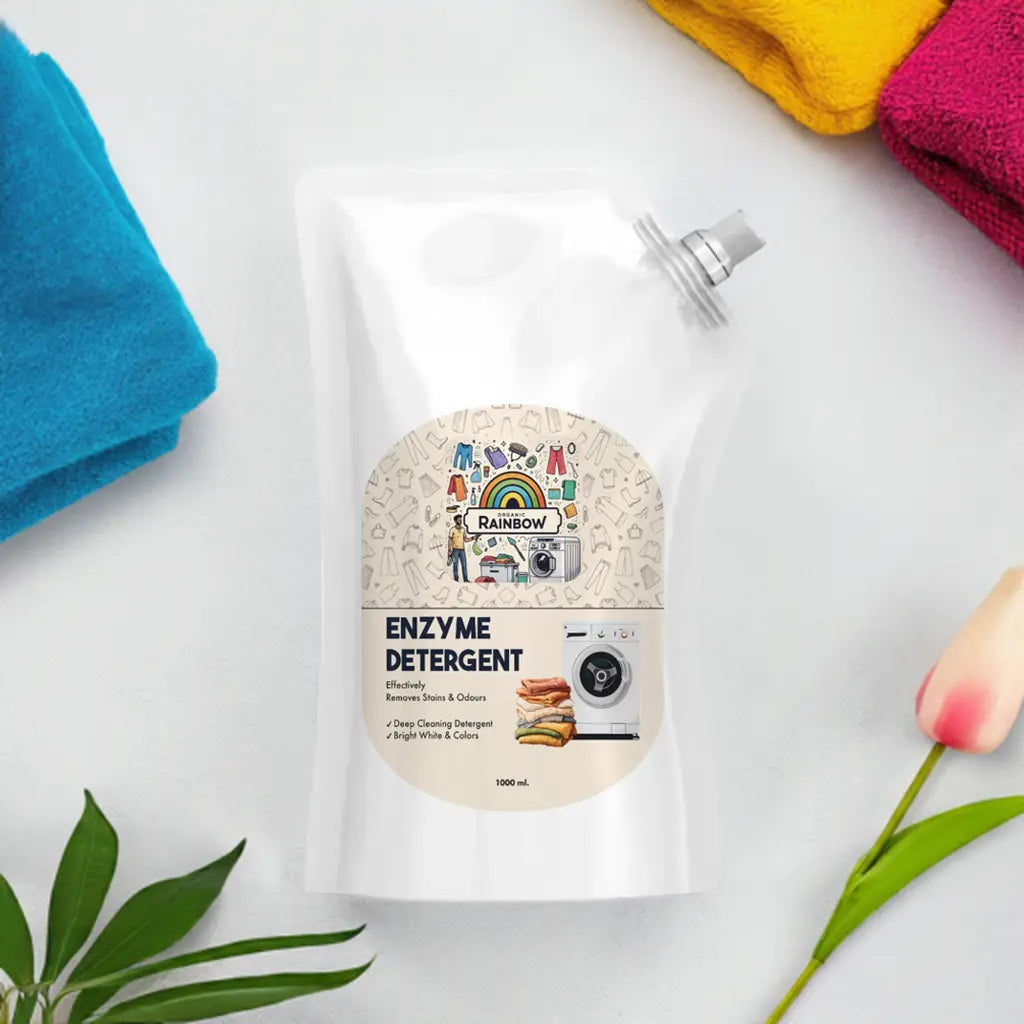 Eco-friendly fabric cleaner demonstrating natural and enzyme-powered cleaning