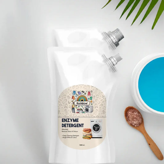 Organic enzyme fabric cleaner action shot showcasing eco-friendly fabric cleaning