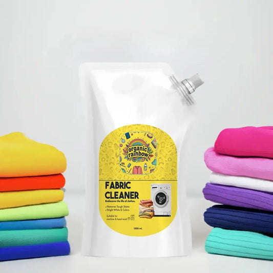 Organic fabric cleaner 3L pack showcased with bonus enzyme fabric cleaner